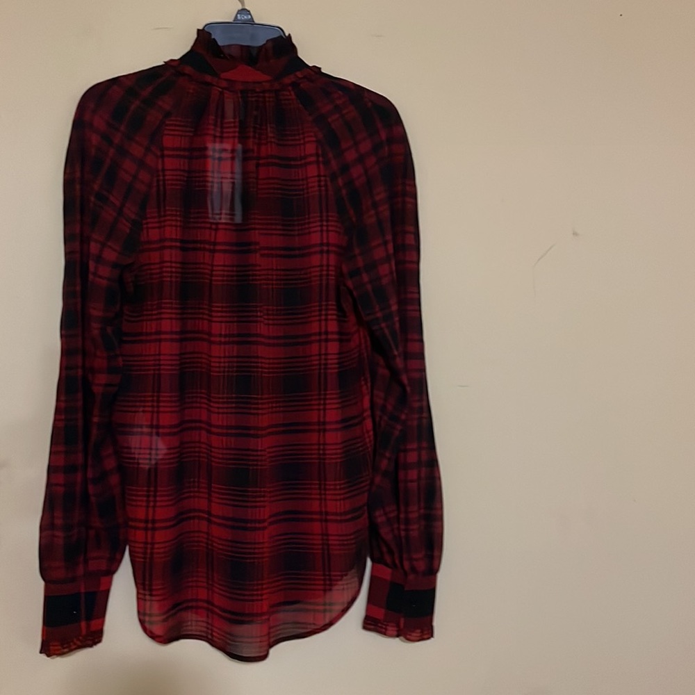 Polo Ralph Lauren Gorgeous Plaid Tie-Neck Blouse - Picture 4 of 4